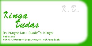 kinga dudas business card